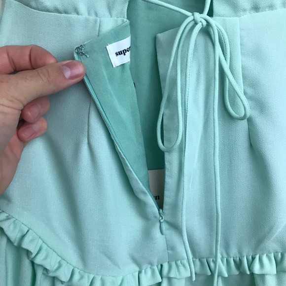 Superdown Revolve Mint Valery Lace Up Mini Dress - Picture 6 of 15
